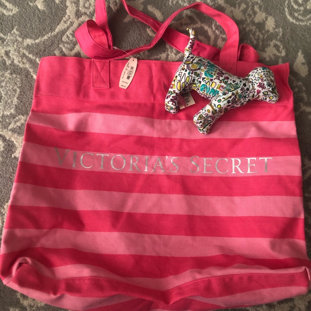 PINK Victoria’s Secret Bag W/ Graffiti Dog